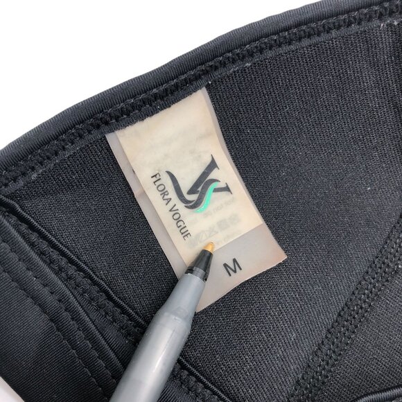 Flora Vogue Mesh Triangle Bikini Top Fishnet Bralette Black M - Picture 3 of 4